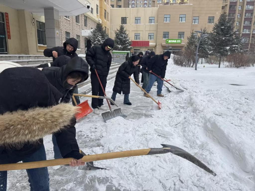 扫雪除冰暖人心 志愿服务显担当——蒙古学学院开展清雪活动 